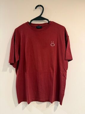 New Look Men's Burgundy Graphic Crew Tee